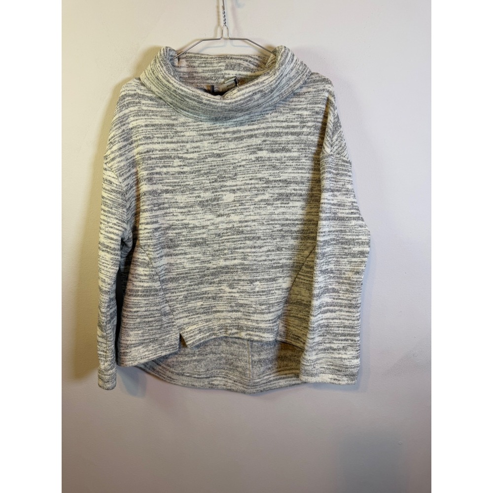 Saturday Sunday Womens Pullover Cowl Neck Space Dye Gray Size S